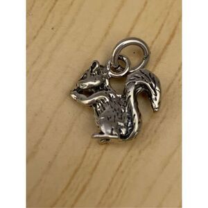 925 Squirrel Sterling Silver Jewelry Charm